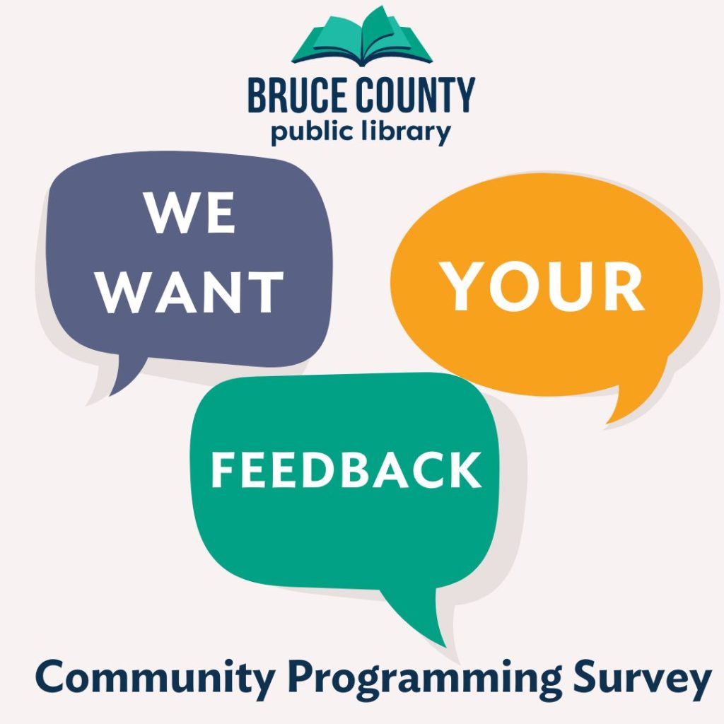 image of text bubbles 
We Want Your Feedback
community programming survey